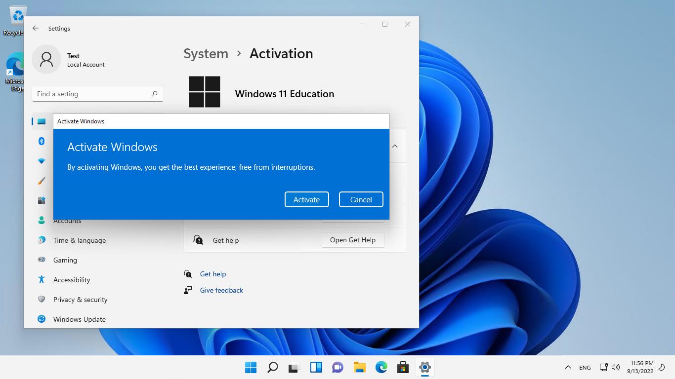 Windows 11 Education Activation