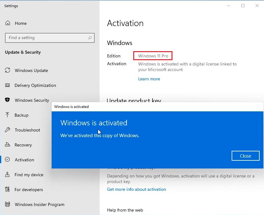 Windows 11 Pro Activation